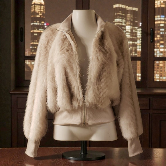 Jackets & Blazers - NEW! Luxurious Cream Faux Fur Teddy Jacket (2-Way Zip)